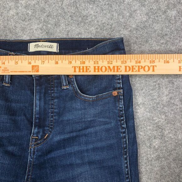 Madewell 10" High-Rise Skinny Dark Wash Blue Denim Jeans Style G7391 Size 26 - Picture 5 of 11